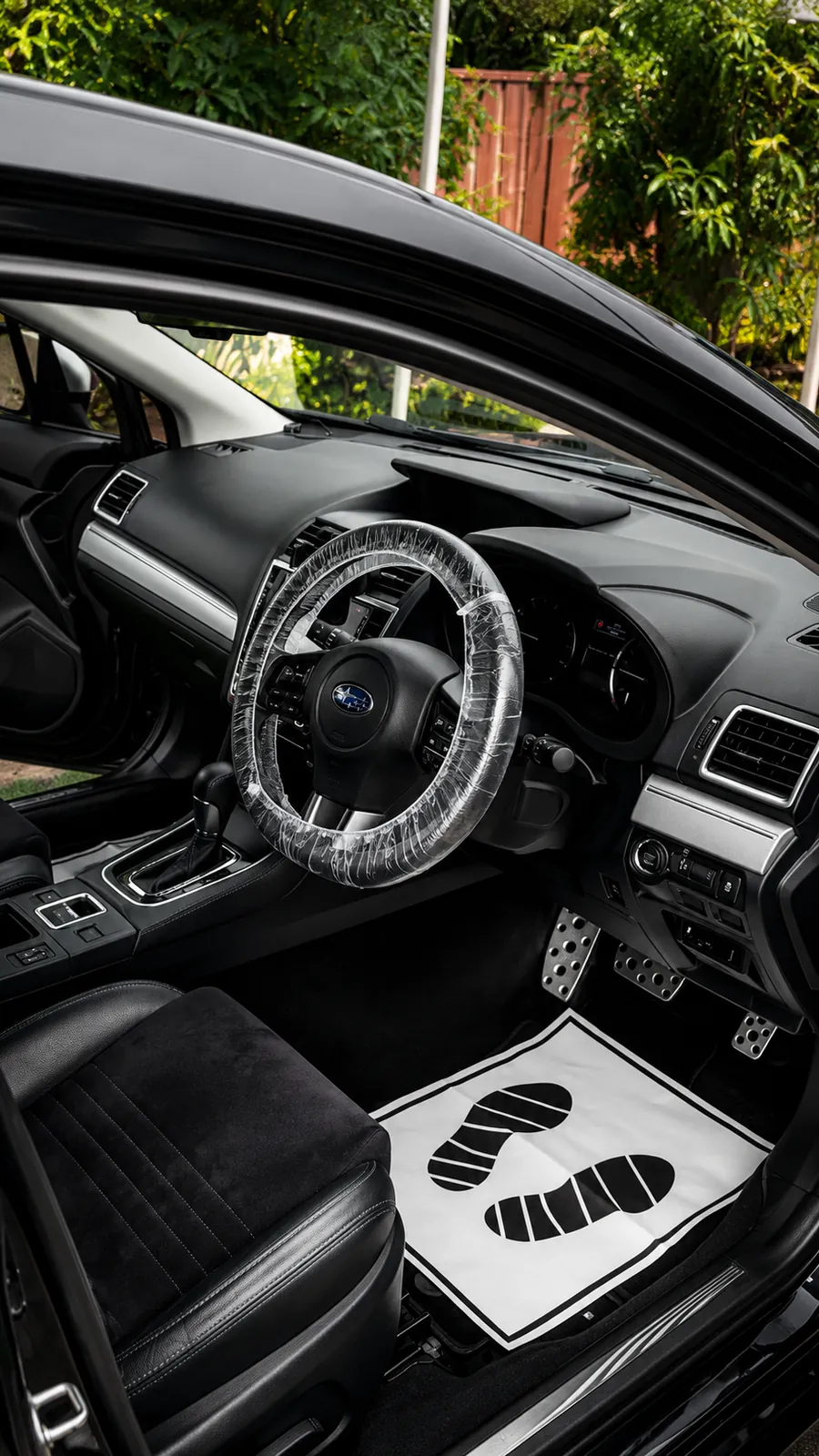 Vehicle interior prepared to showroom standard